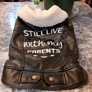 Nwt Black Dog Winter Coat with White Lining